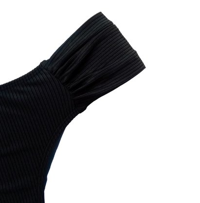 Calcinha De Biquíni Noronha Preto Canelado