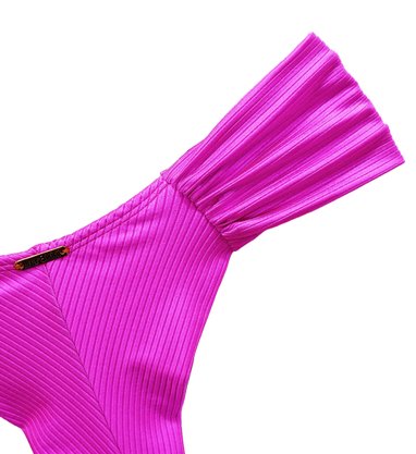 Calcinha De Biquíni Noronha Texturizada Rosa Pink