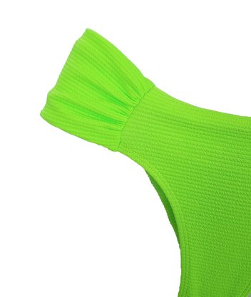 Calcinha De Biquíni Noronha Verde Neon Texturizado