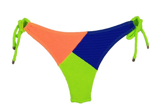 Calcinha De Biquíni Amarradinha Três Cores Textura Verde Neon