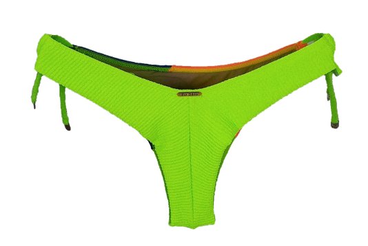 Calcinha De Biquíni Amarradinha Três Cores Textura Verde Neon