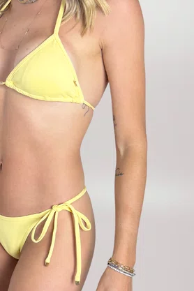 Calcinha De Biquíni Grumari Amarelo Manteiga