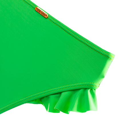 Calcinha De Biquíni Infantil Com Babadinho  Verde