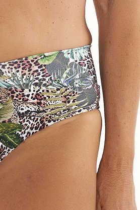 Calcinha De Biquíni Quatro Ilhas Animal Print Folhas