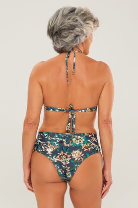 Calcinha De Biquíni Quatro Ilhas Floral Verde Musgo