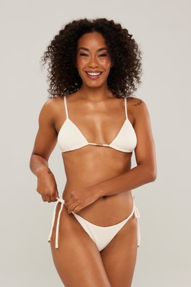 Calcinha Biquíni Laguna Off White Textura