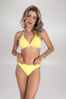 Calcinha De Biquíni Noronha Amarelo Manteiga