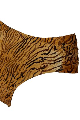 Calcinha De Biquíni Praia Brava Animal Print Marrom