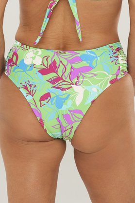 Calcinha De Biquíni Praia Brava Folhas Verde