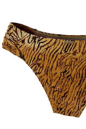 Calcinha De Biquíni Trancoso Animal Print Marrom