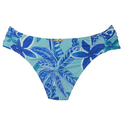 Calcinha De Biquíni Trancoso Folhas Azul