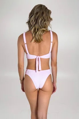 Calcinha De Biquíni Trancoso Rosa Claro Textura