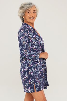Camisa Amores Marinho Floral Mini