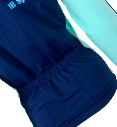 Camisa De Ciclismo Manga Longa Azul Marinho