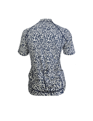 Camisa De Ciclismo Feminina Animal Print Azul
