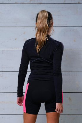 Camisa De Ciclismo Manga Longa Unissex Preta