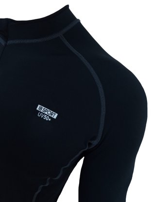 Camisa De Ciclismo Manga Longa Unissex Preta