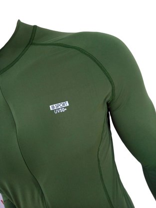 Camisa De Ciclismo Manga Longa Unissex Verde Musgo
