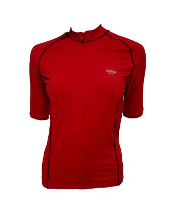 Camisa de Ciclismo Unissex Vermelha Com Trama