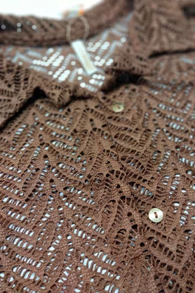 Camisa Jericoacoara Renda Marrom