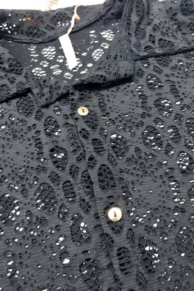 Camisa Jericoacoara Renda Preto