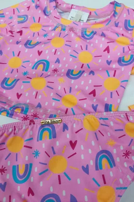 Conjunto Infantil Cropped Arco Íris