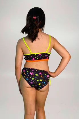 Conjunto Juvenil Transpassado Estrelas Neon
