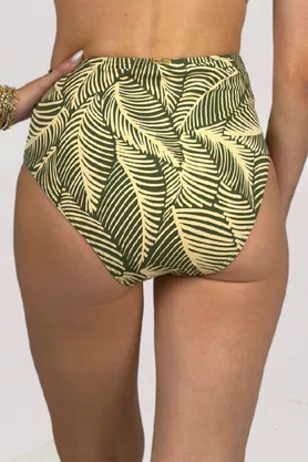 Hot Pants Amores Verde Musgo Folhas