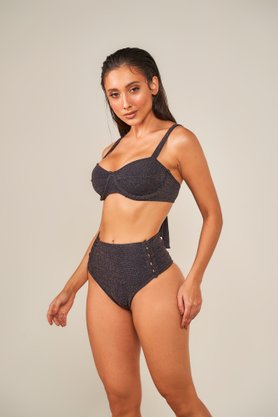 Hot Pants Itapirubá Lurex Preto