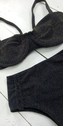 Hot Pants Itapirubá Lurex Preto