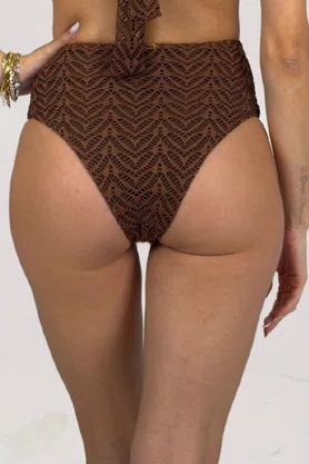 Hot Pants Maragogi Renda Marrom