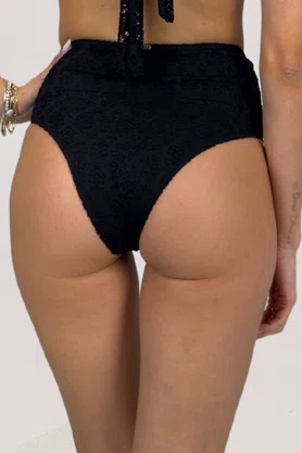 Hot Pants Maragogi Renda Preta