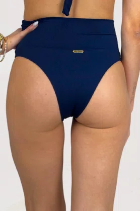 Hot Pants Tulum Textura Marinho