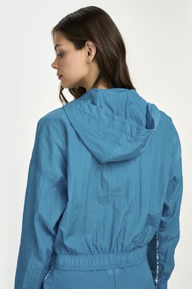 Jaqueta Cropped  Alto Giro Azul Petróleo