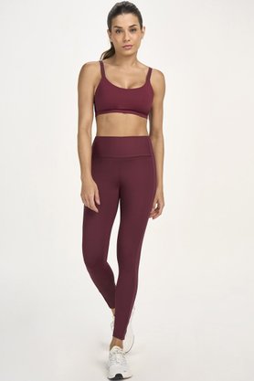 Legging Elástico Personalizado Alto Giro Marsala