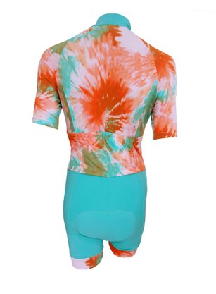 Macaquinho Ciclismo Tie Dye Laranja