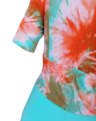 Macaquinho Ciclismo Tie Dye Laranja