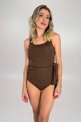 Maiô Marrom com Saída de Praia Porto Seguro | Ilha Bikini