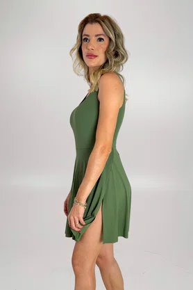 Maiô Verde Musgo com Saída de Praia Porto Seguro | Ilha Bikini