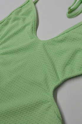 Maiô Engana Mamãe Pistache Textura Sol | Ilha Bikini