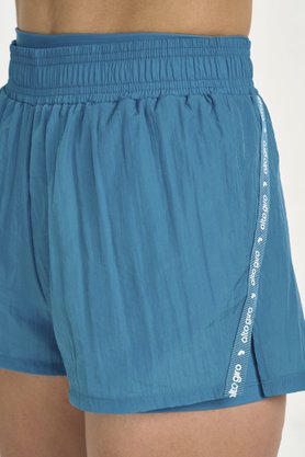 Shorts 2 em 1 Alto Giro Azul Petróleo