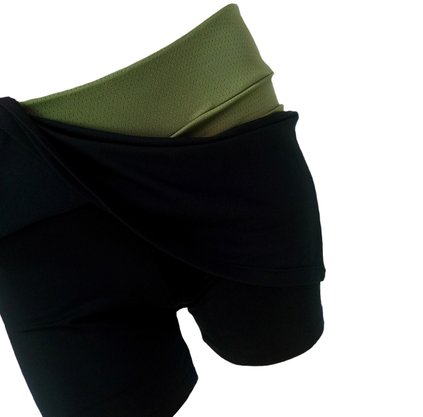 Shorts Saia Verde e Preto