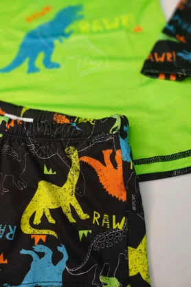 Sunga Infantil Dino Neon