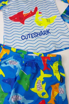 Sunga Infantil Tubarão Neon