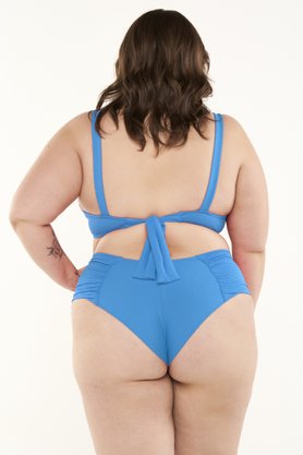 Sutiã Biquíni Ilha do Mel Plus Size Azul Textura
