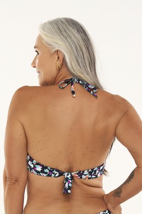 Sutiã Biquíni Camboriú Preto Animal Print