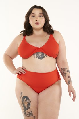 Sutiã Biquíni Ilha do Mel Plus Size Laranja