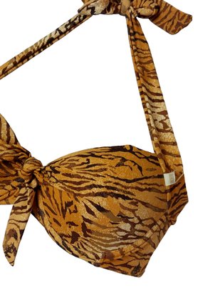 Sutiã Biquíni Bombinhas Animal Print Marrom