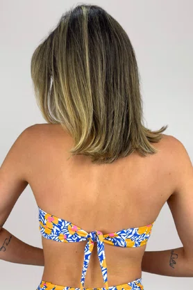 Sutiã Biquíni Bombinhas Floral Amarelo