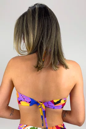 Sutiã Biquíni Bombinhas Floral Preto